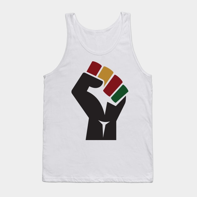 Black Power Fist - Black History Month Tank Top by blackartmattersshop